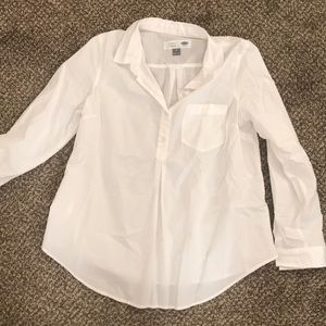 White maternity blouse